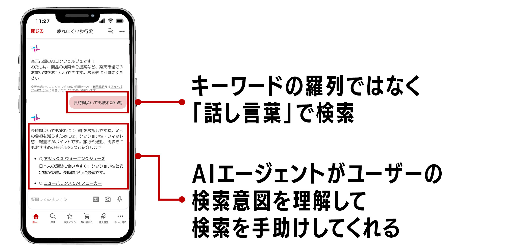 【2-2.Rakuten AIへの相談と検索意図の解釈】